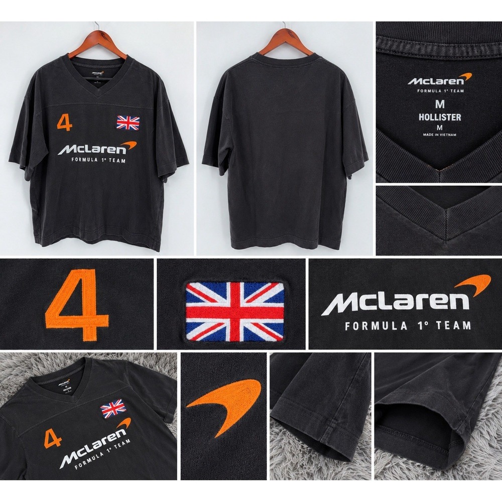 Holster McLaren Heavyweight Graphic Football Shirt Size Medium(3-b40)
